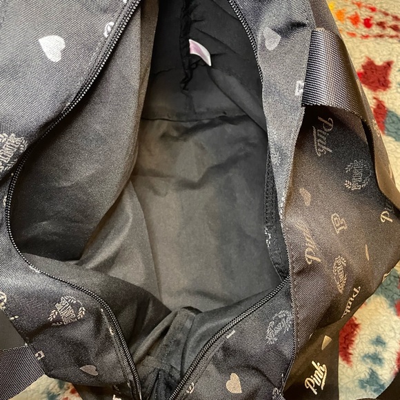 PINK by VICTORIA’S SECRET black and silver tote bag - Picture 4 of 5